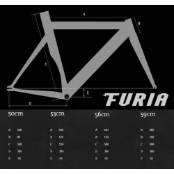 Kit Telaio Extra+ Furia Fixed e single speed in Alluminio e Carbonio